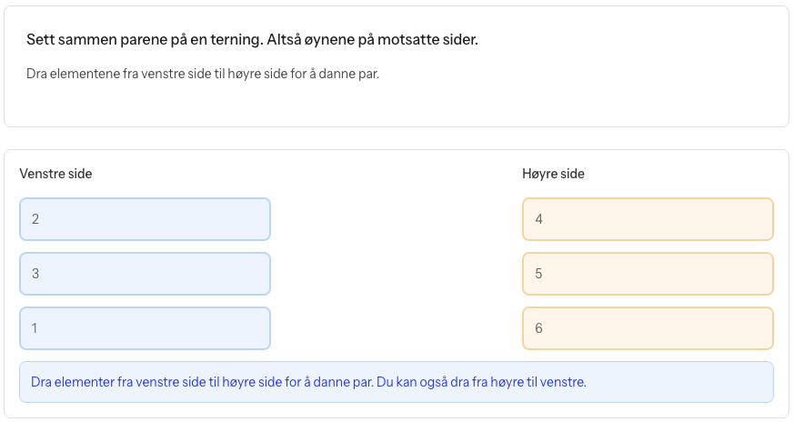 Sett sammen par
