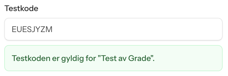 Valider kode